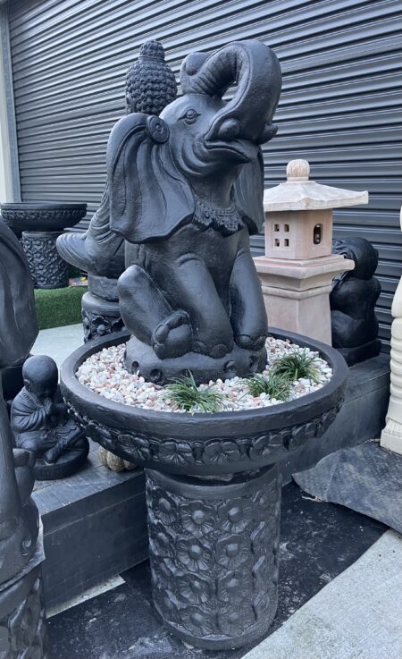 Large Elephant Feature Bowl on Stand