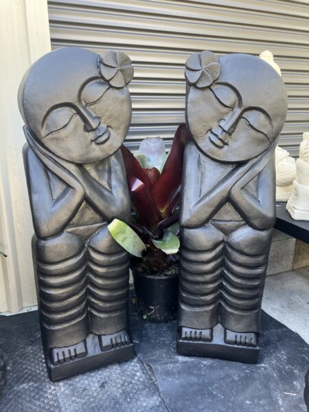 Large Frangipani People Black (Pair)