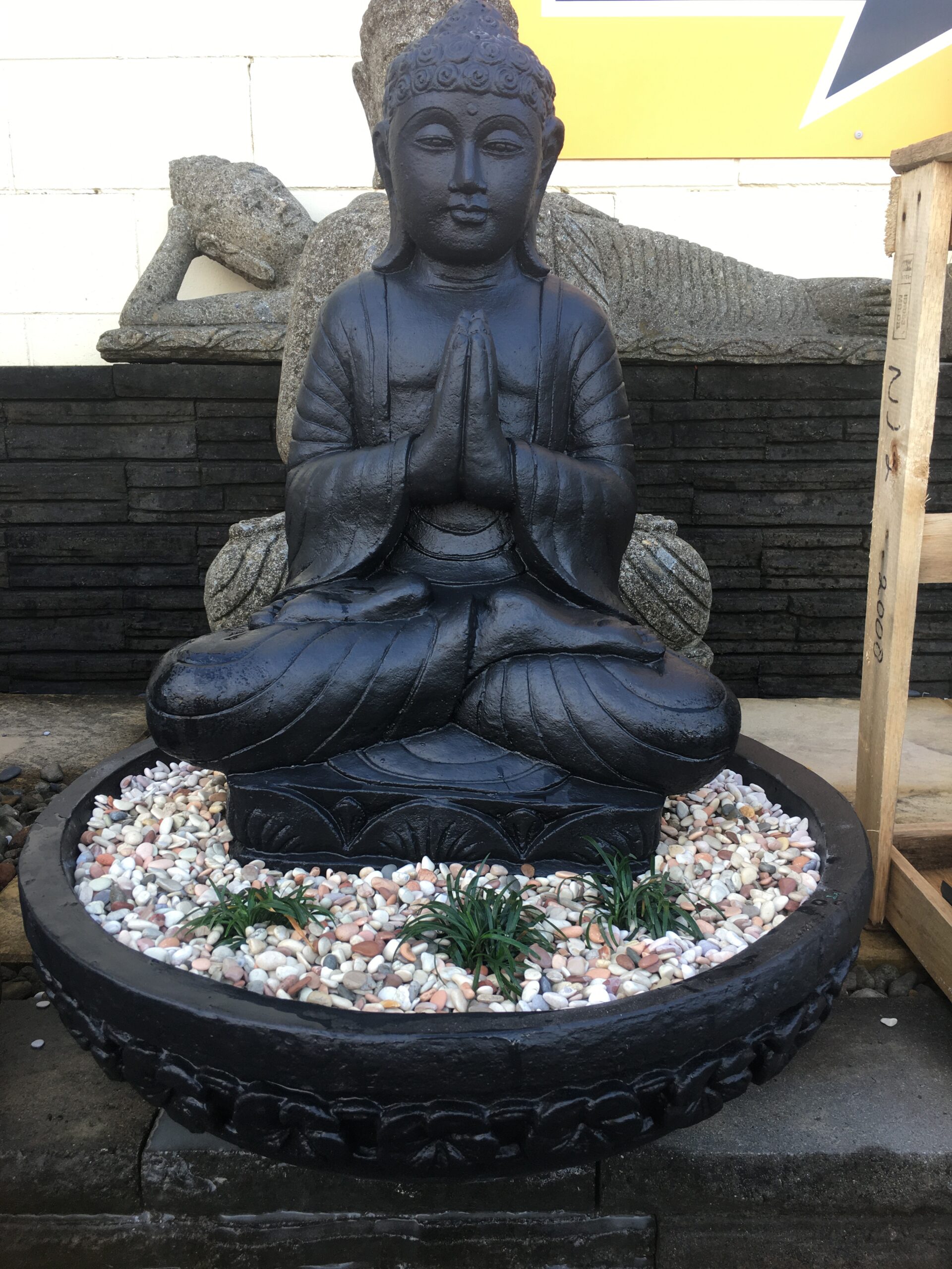 Large Praying Buddha Feature Bowl Komodo Statues