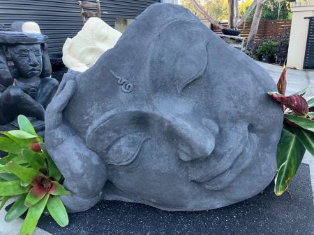 large resting buddha charcoal