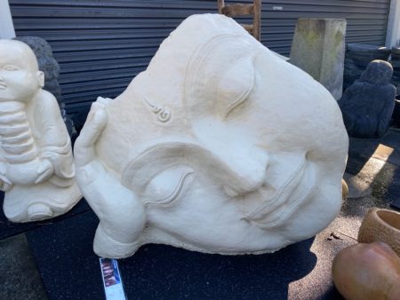 large resting buddha cream