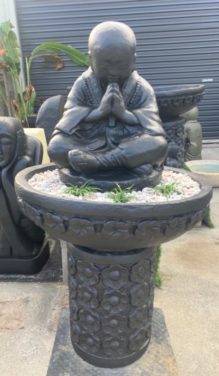 Large monk feature bowl on round stand